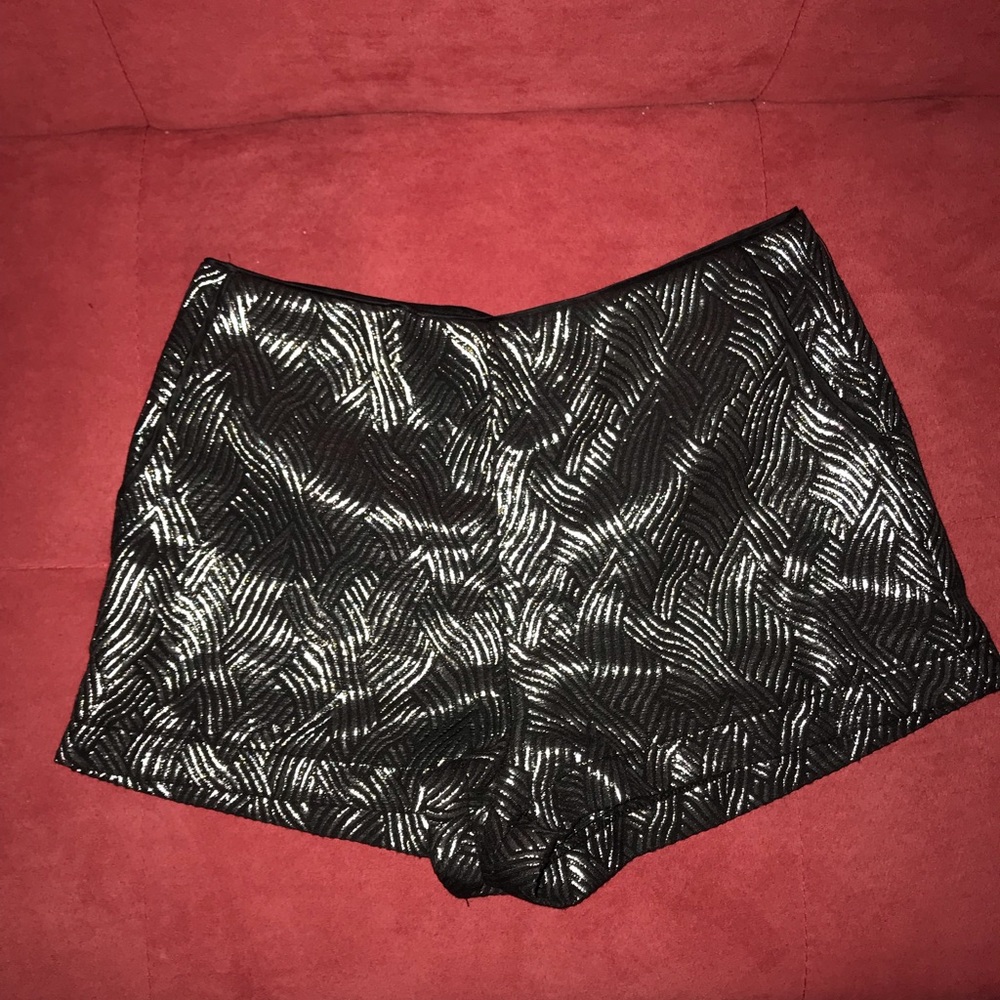 Black and silver shorts